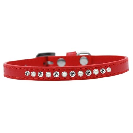 PET PAL Pearl & Clear Crystal Puppy CollarRed Size 10 PE815590